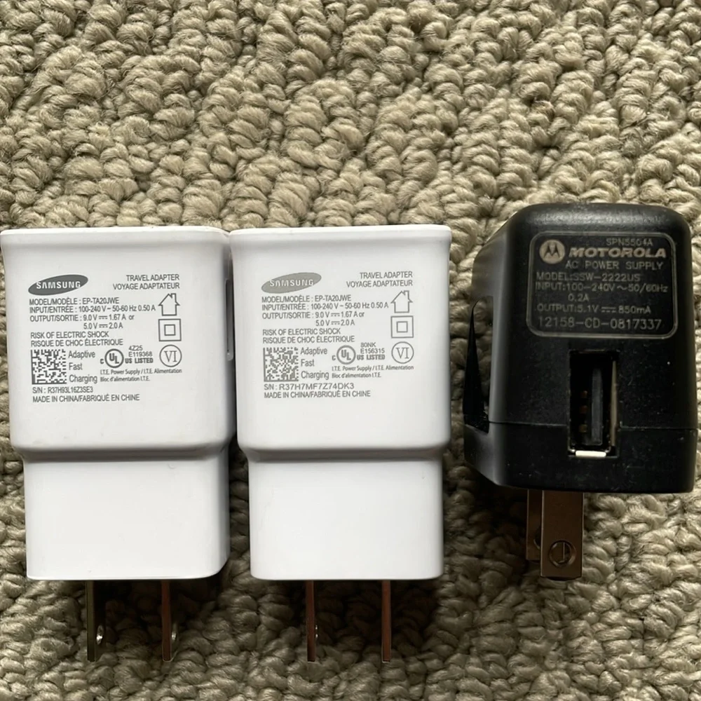 Samsung Original Quick Fast Travel Charger with USB Type C 6.6FT (2m) Adapters